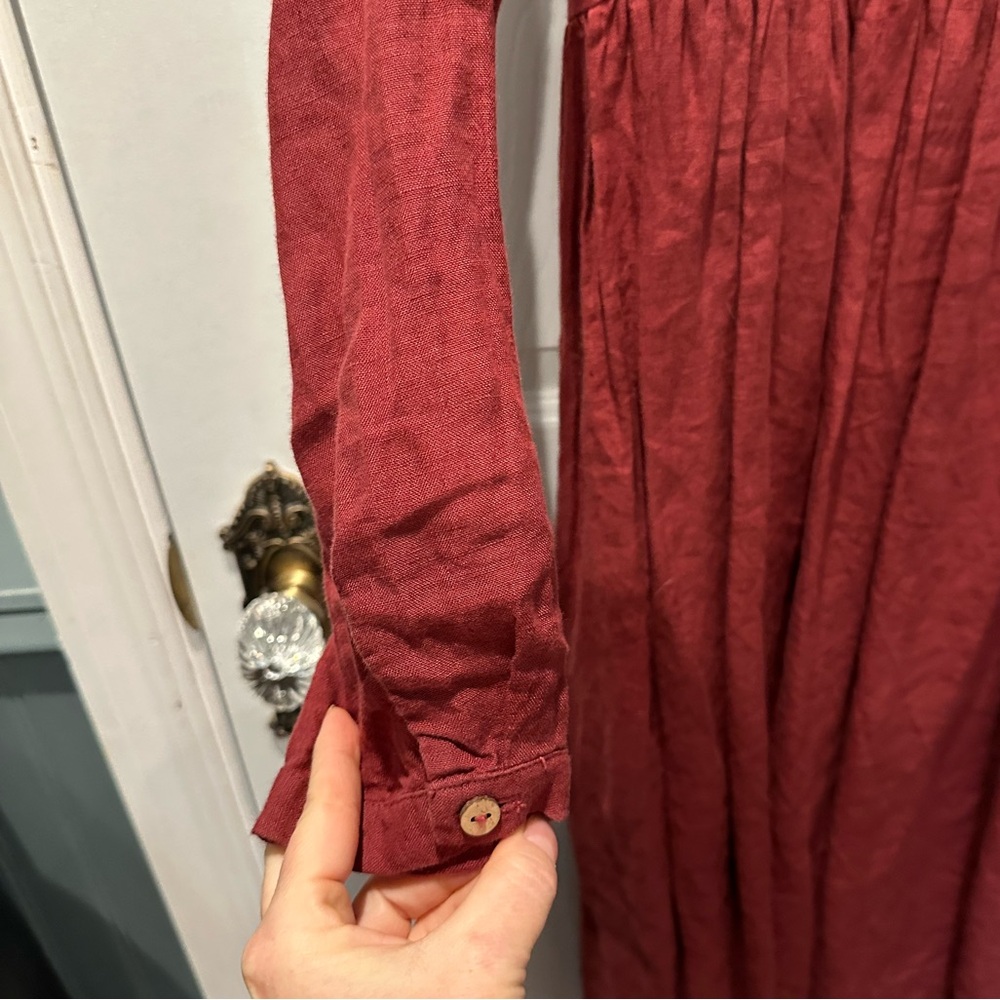 Son de Flor Smock Dress long sleeve Linen - Picture 4 of 9
